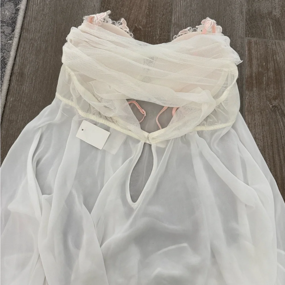 NWT In Bloom by Jonquil Chic Cream Lace Chemise Set - Picture 2 of 5